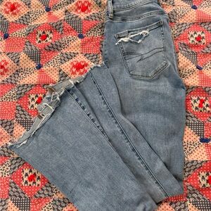 American Eagle Outfitters Light Blue Cropped Flare Jeans